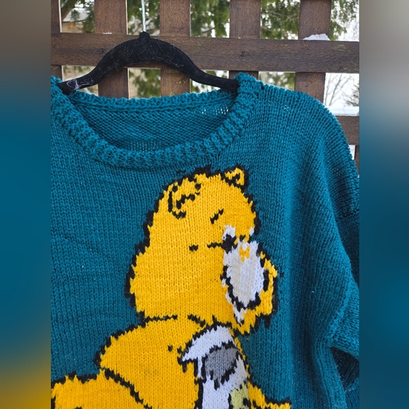 Vintage Care Bear Hand Knit Sweater - Picture 5 of 9